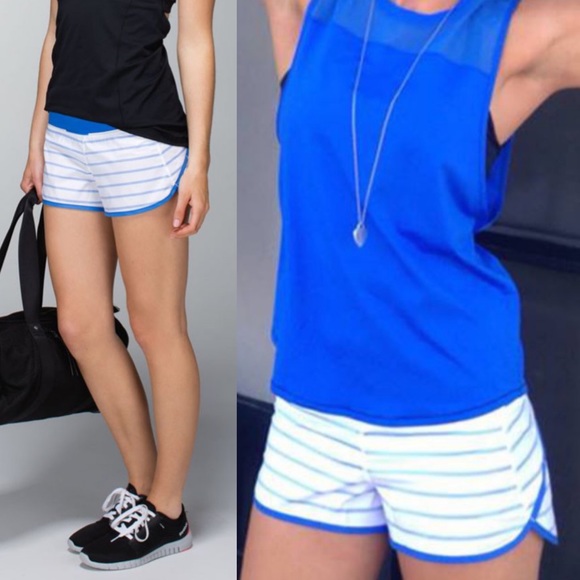 lululemon athletica Pants - Lululemon Run: Speed Short *2-way Deauville Stripe